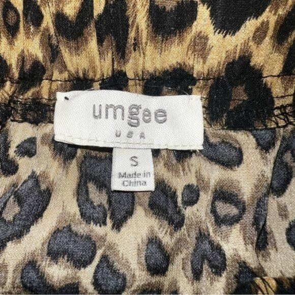 Umgee Leopard Print Button-Front Mini Skirt Animal Print Womens Size Small - Picture 5 of 6